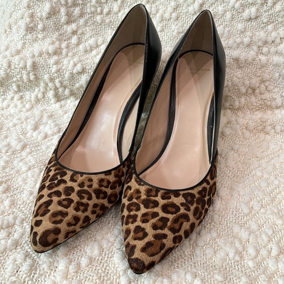 Size 11 Cole Haan pump. Black back half and a hair leopard print on the front. - Picture 2 of 7